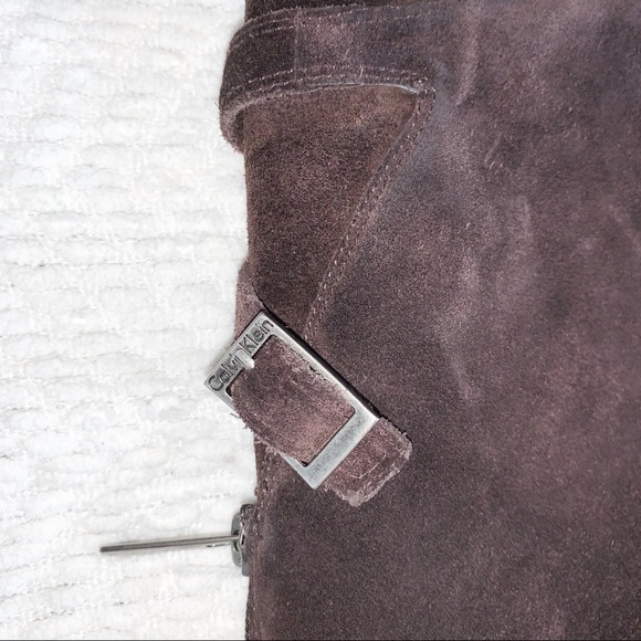 Calvin Klien Row Suede High Boot Dark Brown 9M - Picture 7 of 16